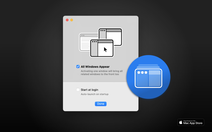 All Windows Appear for Mac v1.2.6激活版 一键显示当前应用程序下的所有窗口-1662824260-4be040cbeb673f2-2