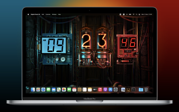 Digital Clock 3D for Mac v2.1.1激活版 3D机械时钟动态桌面壁纸-1662895013-7113a2e78659472-2