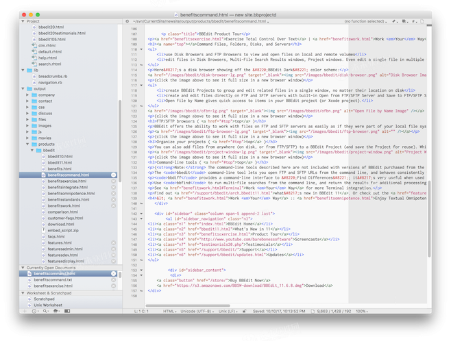 BBEdit for Mac(最好用的HTML文本编辑器)v14.6激活版-1666183062-5bafbd497e8d514-7