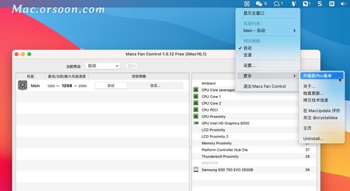 Macs Fan Control Pro Mac(风扇转速调整及温度监控工具) v1.5.13中文正式版-1669781791-9ba016f7c5cfb79-1