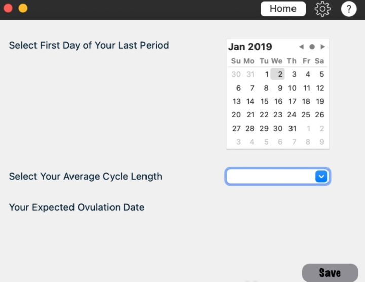 Ovulation Calculator for Mac(排卵计算器) v1.0.2激活版-1671514163-d59e8b8b8899298-2