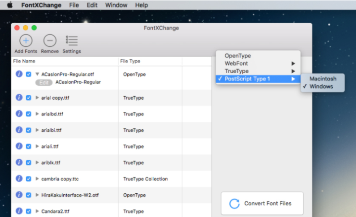 FontXChange for mac(字体转换工具) v5.7激活版-1671780468-433daf2ada487d1-1