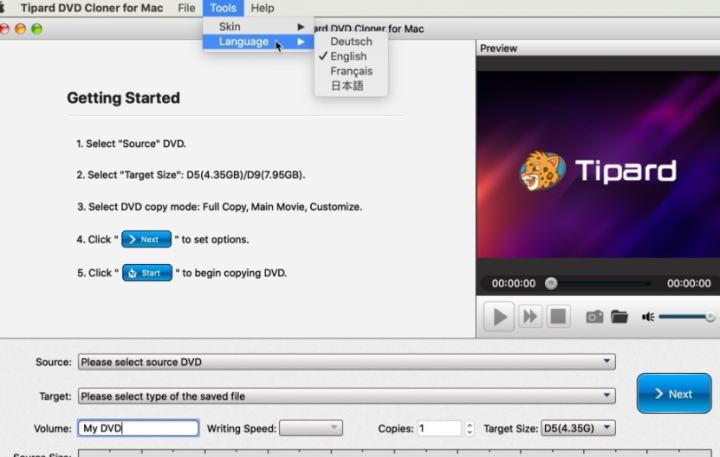 Tipard DVD Cloner for Mac(DVD克隆软件) v6.2.38激活版-1675070360-3068e42d023f530-2