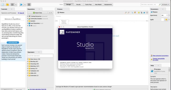 RapidMiner Studio Developer for Mac(可视化数据平台) v9.10.8激活版-1675262751-8aad6a5c939a064-2