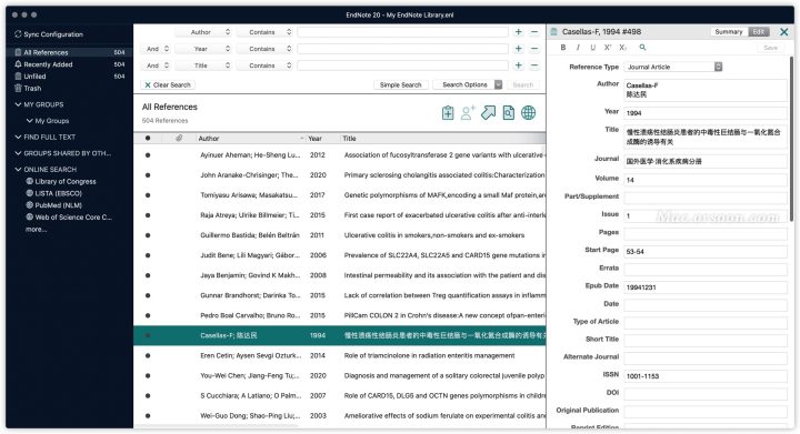 EndNote 20大客户授权版 Mac(最强文献管理软件)v20.4永久激活版-1683788211-ed9a57335422292-26