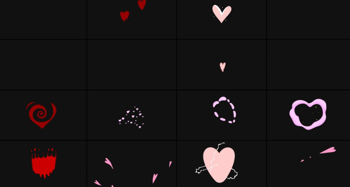 FCPX发生器Cartoon Hearts Animated Stickers(卡通心形过渡动画)-1686216811-1fa1e9add93e858-1